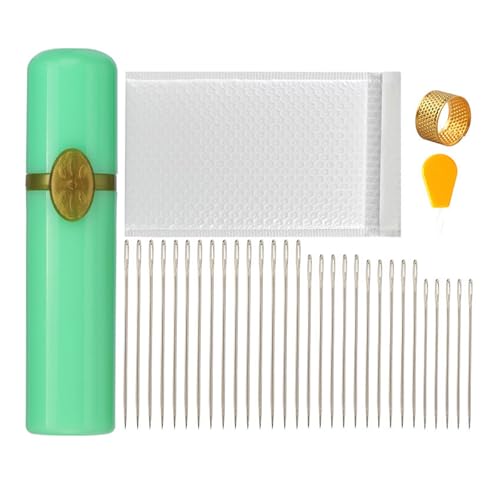 Nadel mit großem Öhr, Handnähnadel-Set, Garn, Stricknadel, Fingerhut, Stopfnadel, Nähnadel Nadel mit großem Öhr, Handnähnadel-Set, Garn, Stricknadel, Fingerhut, Stopfnadel, Nähnadel von BINGGA