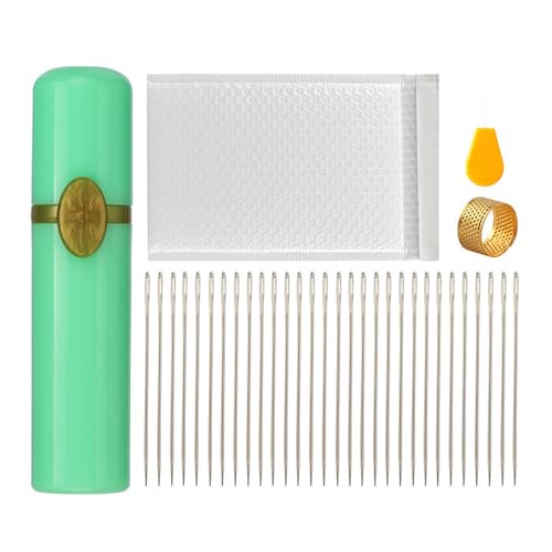 Nadel mit großem Öhr, Handnähnadel-Set, Garn, Stricknadel, Fingerhut, Stopfnadel, Nähnadel Nadel mit großem Öhr, Handnähnadel-Set, Garn, Stricknadel, Fingerhut, Stopfnadel, Nähnadel von BINGGA