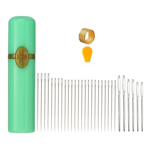 Nadel mit großem Öhr, Handnähnadel-Set, Garn, Stricknadel, Fingerhut, Stopfnadel, Nähnadel Nadel mit großem Öhr, Handnähnadel-Set, Garn, Stricknadel, Fingerhut, Stopfnadel, Nähnadel von BINGGA