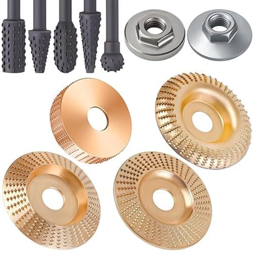 Upgrades Stahl-Holzschnitzrad-Set, Holzbearbeitungswerkzeug, umfassendes Holzschnitzscheiben-Set für Enthusiasten von BINGGA