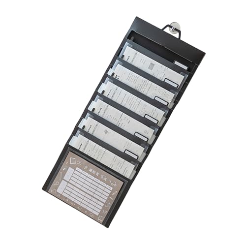 Wand-Hängeregistratur-Organizer, 6 Fächer, Fächermappe mit Griff, erweiterbarer Ordner, platzsparend, Wanddokumententasche von BINGGA
