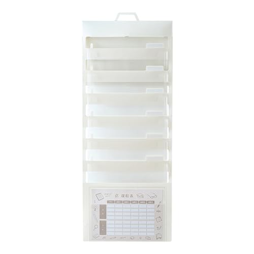 Wand-Hängeregistratur-Organizer, 6 Fächer, Fächermappe mit Griff, erweiterbarer Ordner, platzsparend, Wanddokumententasche von BINGGA