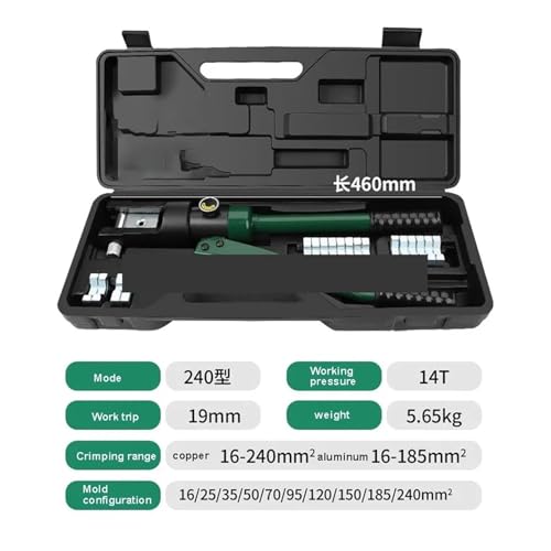 10-18T Hydraulische Crimpen Zange Kabel Draht Crimper Werkzeug Kabel Lug Crimper Terminal Draht Werkzeug Geeignet für Anwendungen in der Automobilindustrie(240 type) von BINGNU