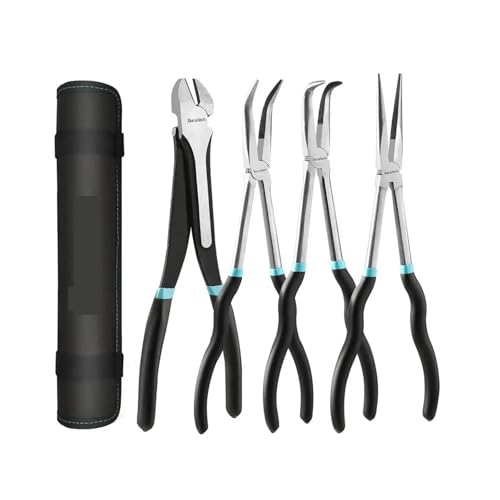 11" extra lanr Spitzzannsatz aus CRV-Stahl, hochwertis Mechaniker-Werkzeugset, rade, 90°, 45°, bone Spitzzan, Diagonalzann-Set Geeignet für Anwendungen in der Automobilindustrie von BINGNU