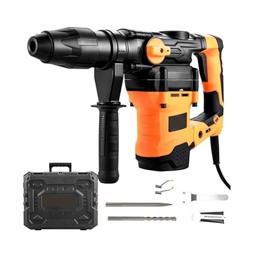 1600 W Bohrhammer, max. Bohrleistung 42 mm, 3 Modi, kabelgebunden, Abbruch, Absplittern, Metall, Betonbrecher, Presslufthammer Für Abbrucharbeiten, Grabenarbeiten, Meißeln 1600 W Bohrhammer, max. Bohrleistung 42 mm, 3 Modi, kabelgebunden, Abbruch, Absplittern, Metall, Betonbrecher, Presslufthammer Für Abbrucharbeiten, Grabenarbeiten, Meißeln von BINGNU