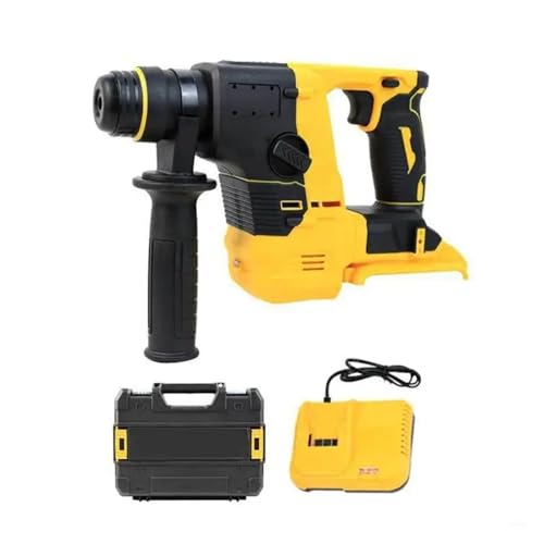 170D Elektrischer Bohrhammer, Bare Tool, Akku-Elektrohammer, einfache Verwendung for schwere Aufgaben Für Abbrucharbeiten, Grabenarbeiten, Meißeln(Yellow) von BINGNU