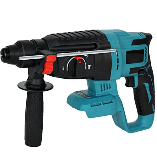 18 V 26 mm bürstenloser Akku-Bohrhammer, 3500 U/min, Schlagbohrmaschine, multifunktionales Elektrowerkzeug (ohne Akku) Für Abbrucharbeiten, Grabenarbeiten, Meißeln von BINGNU