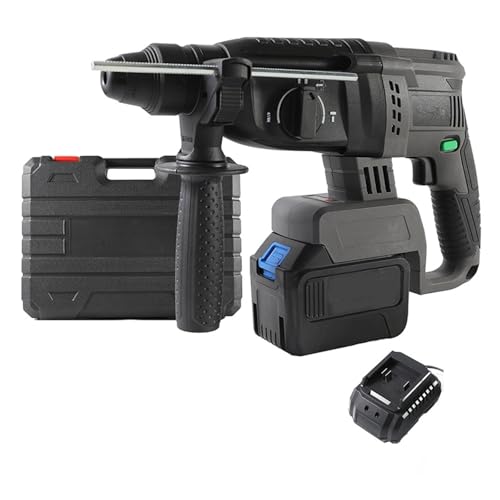 18V Batterie 26mm Schnurlose ElectricPercussion Bohrmaschine Elektrischer Hammer Multifunktionale rotierende elektrische Spitzhacke Für Abbrucharbeiten, Grabenarbeiten, Meißeln von BINGNU