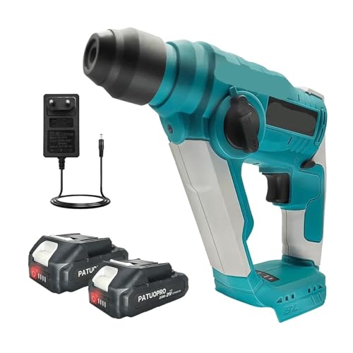 20MM Bürstenloser elektrischer Bohrhammer, schnurloser wiederaufladbarer Bohrhammer, Heimreparatur-Elektrowerkzeuge for MK 18V-Batterie Für Abbrucharbeiten, Grabenarbeiten, Meißeln(2PCS 2.0Ah Battery) 20MM Bürstenloser elektrischer Bohrhammer, schnurloser wiederaufladbarer Bohrhammer, Heimreparatur-Elektrowerkzeuge for MK 18V-Batterie Für Abbrucharbeiten, Grabenarbeiten, Meißeln(2PCS 2.0Ah Battery) von BINGNU