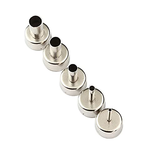BINGNU Lötstation, 8 Löcher Luft Handle BGA. Nacharbeits Solder Heissluft-Gebläse Wärme for 858 8858 858D 878A 878 Lötstation. Für Rework und Entlöten(5pcs Nozzles) von BINGNU