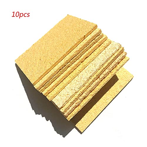 BINGNU Lötstation, Gelbe Reinigungsschwammreiniger for Dauerlötschweißstation Elektrische Lötkolben-Tipps Clean-Reapir-Werkzeuge Für Rework und Entlöten(10pcs Sponge) von BINGNU
