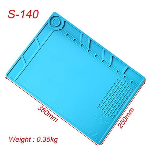BINGNU Lötstation, Neue Wärmedämmung Arbeitsmatte Wärmebeständige Lötstation Reparatur Isolation Isolator Silikon Pad Wartungsplattform Für Rework und Entlöten(S140) von BINGNU