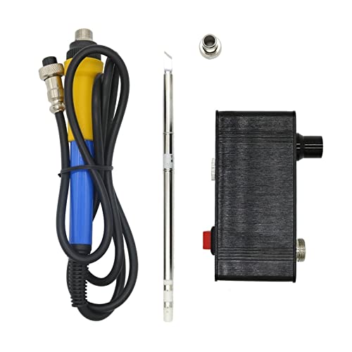 BINGNU Lötstation, T12-942 Löteisenstation Lötmittel Elektrische Werkzeuge Schweiß-Eisen-Spitzen-Temperaturregler mit 907 Griff Für Rework und Entlöten(SET1,Black Handle) von BINGNU