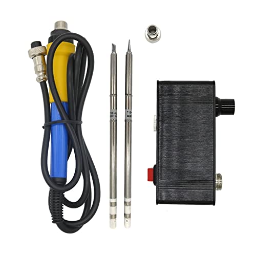 BINGNU Lötstation, T12-942 Löteisenstation Lötmittel Elektrische Werkzeuge Schweiß-Eisen-Spitzen-Temperaturregler mit 907 Griff Für Rework und Entlöten(SET2,Black Handle) von BINGNU