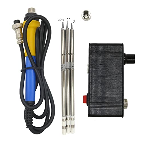 BINGNU Lötstation, T12-942 Löteisenstation Lötmittel Elektrische Werkzeuge Schweiß-Eisen-Spitzen-Temperaturregler mit 907 Griff Für Rework und Entlöten(SET3,White Handle) von BINGNU