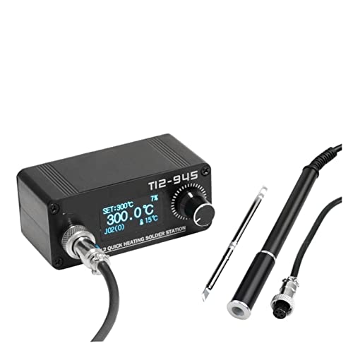BINGNU Lötstation, T12-945 Mini Lötstation Elektronischer Eisen 1,3 -Zoll -Digitalstation Löttipps Schweißwerkzeug ohne Strom ohne Strom Für Rework und Entlöten(SET2) von BINGNU