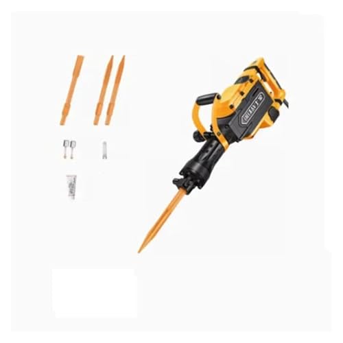 Betonbrecher Jack Hammer Heavy Duty Elektrische Abbruchhammer Elektrische Pick Bohrer Breaker for Straße Beton Demolitio Für Abbrucharbeiten, Grabenarbeiten, Meißeln(GT680) von BINGNU