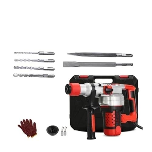 Bohrhammer-Schlagbohrer-Set, 2200 W, Multifunktions-Elektrohammer/Bohrer/Elektropickel, 4-in-1, elektrischer Betonperforator, 2200 W Für Abbrucharbeiten, Grabenarbeiten, Meißeln Bohrhammer-Schlagbohrer-Set, 2200 W, Multifunktions-Elektrohammer/Bohrer/Elektropickel, 4-in-1, elektrischer Betonperforator, 2200 W Für Abbrucharbeiten, Grabenarbeiten, Meißeln von BINGNU