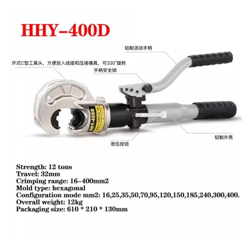 HHY-400 Hydraulische Klemme Manuelle Integrierte Crimpzan Terminal Crimpzan Geeignet für Anwendungen in der Automobilindustrie(HHY-400D) von BINGNU