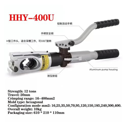 HHY-400 Hydraulische Klemme Manuelle Integrierte Crimpzan Terminal Crimpzan Geeignet für Anwendungen in der Automobilindustrie(HHY-400U) von BINGNU