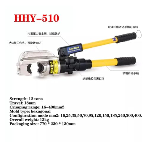 HHY-400 Hydraulische Klemme Manuelle Integrierte Crimpzan Terminal Crimpzan Geeignet für Anwendungen in der Automobilindustrie(HHY-510) von BINGNU