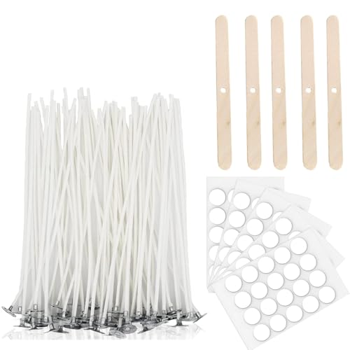 kerzendochte für Kerzen,10 cm Natürliche Bio-Baumwolle,100 Stück Kerzendocht Set für Kerzen selber Machen Set (10cm Set) von BINJCE