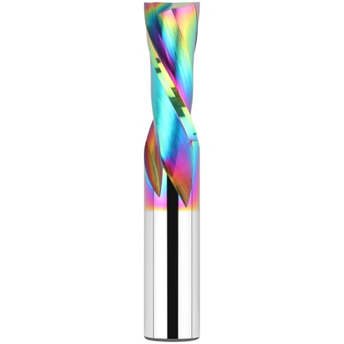 BINSTAK Downcut Spiralfräser-Bit, 1,27 cm Schaft, 1,27 cm Schnittdurchmesser, Vollhartmetall, CNC-Fräser-Bits, Down-CNC-Fräser mit TAC-Spitze, für Holzzapfen und Schneiden von Dadoes, Schnitzen BINSTAK Downcut Spiralfräser-Bit, 1,27 cm Schaft, 1,27 cm Schnittdurchmesser, Vollhartmetall, CNC-Fräser-Bits, Down-CNC-Fräser mit TAC-Spitze, für Holzzapfen und Schneiden von Dadoes, Schnitzen von BINSTAK