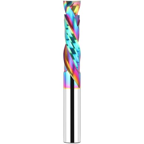 BINSTAK Extra langer 5,1 cm Schnittlängen-Kompressionsfräser, 1,27 cm Schaft, CNC-Fräser mit extra langer Lebensdauer, Hartmetall-Spiralfräser für Holzbearbeitung, Einsteckschlitzschneiden BINSTAK Extra langer 5,1 cm Schnittlängen-Kompressionsfräser, 1,27 cm Schaft, CNC-Fräser mit extra langer Lebensdauer, Hartmetall-Spiralfräser für Holzbearbeitung, Einsteckschlitzschneiden von BINSTAK