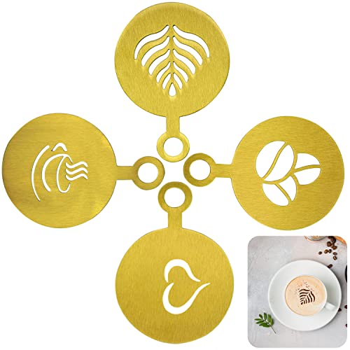 Cappuccino Schablonen Kaffee Zubehör Kaffeeschablone Edelstahl für Kakaostreuer 4 Stück Kaffeezubehör Geschenk Kaffee Schablone Accessoires Kaffeeschablonenset Torten Schablone Kuchenschablone Cappuccino Schablonen Kaffee Zubehör Kaffeeschablone Edelstahl für Kakaostreuer 4 Stück Kaffeezubehör Geschenk Kaffee Schablone Accessoires Kaffeeschablonenset Torten Schablone Kuchenschablone von BINYI
