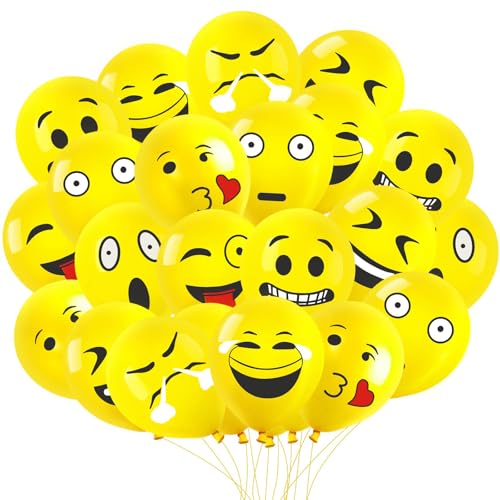Luftballons Gelb 100 Stück Smiley Balloons Emotion Serie Latex Ballons für Helium Luftballon Girlande Bogen Lustige Emoji Balloon für Geburtstag Party Deko Kinder Jungen Mädchen Luftballons Gelb 100 Stück Smiley Balloons Emotion Serie Latex Ballons für Helium Luftballon Girlande Bogen Lustige Emoji Balloon für Geburtstag Party Deko Kinder Jungen Mädchen von BINYI