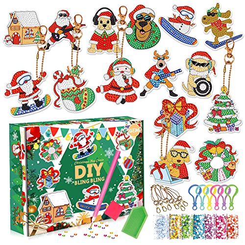 Adventskalender 2022 for Kinder, Weihnachten Diamond painting schlüsselanhänger Blindboxen, 5D Diamond Painting Schlüsselanhänger Weihnachtskalender Countdown Überraschungen Adventskalender 2022 for Kinder, Weihnachten Diamond painting schlüsselanhänger Blindboxen, 5D Diamond Painting Schlüsselanhänger Weihnachtskalender Countdown Überraschungen von BIOSA