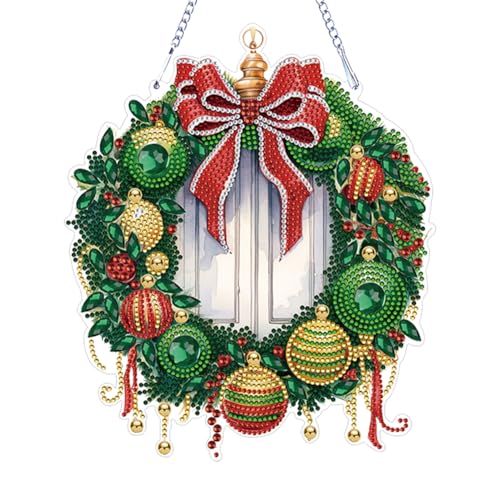 BIOSA 5D DIY Diamond Painting Weihnachtskranz, Weihnachtskranz Diamo-nd Painting Türkranz Weihnachten Adventskranz als Tür Fenster Wandbehang Zuhause Fenster Dekor for Weihnachten BIOSA 5D DIY Diamond Painting Weihnachtskranz, Weihnachtskranz Diamo-nd Painting Türkranz Weihnachten Adventskranz als Tür Fenster Wandbehang Zuhause Fenster Dekor for Weihnachten von BIOSA