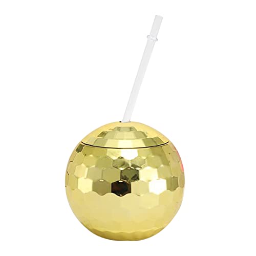 BIOSA Disco Ball Getränk Tumbler mit Stroh Und Deckel, Niedliche Funkelnde Glitzer Cocktail Cup Junggesellenparty Trinkbecher for Nachtclub Bar Hochzeit Golden BIOSA Disco Ball Getränk Tumbler mit Stroh Und Deckel, Niedliche Funkelnde Glitzer Cocktail Cup Junggesellenparty Trinkbecher for Nachtclub Bar Hochzeit Golden von BIOSA