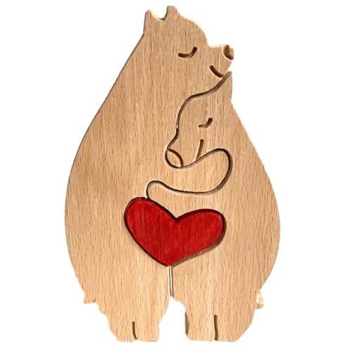 BIOSA handgeschnitzte hölzerne Tierstatue, Cartoon-Holz-Liebestier-Paar-Figur, kreatives multifunktionales Geschenk for Männer, Frauen, Familienliebhaber BIOSA handgeschnitzte hölzerne Tierstatue, Cartoon-Holz-Liebestier-Paar-Figur, kreatives multifunktionales Geschenk for Männer, Frauen, Familienliebhaber von BIOSA