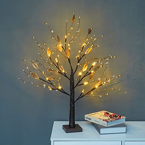 Lichterbaum Lichterzweige for Innen, Warmweiß LEDs Bäumchen Birken Dekozweige, Batteriebetrieb Weihnachtsdeko Geschenk zum Valentinstag von BIOSA