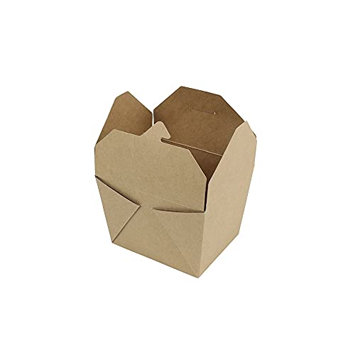 BIOZOYG Asia-Karton-Boxen 750 ml I Lunch Box 480 Stück I Take Away Box aus Recycling-Karton mit einer biologisch abbaubaren Dispersionsbeschichtung I Pappschachtel Kraftkarton 10 x 8 x 8 cm von BIOZOYG