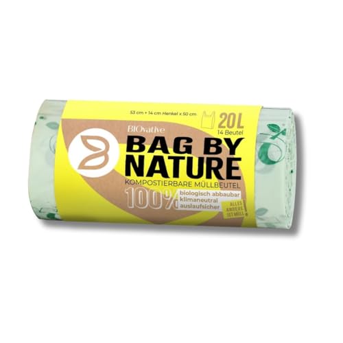 20L Biomüllbeutel mit Henkel: 56 Müllbeutel, Made in Germany, 100% kompostierbar und biologisch abbaubar in 6 Wochen, 100% klimaneutral, reißfeste Biobeutel, auch als 6L, 10L, 30L Bio Beutel 20L Biomüllbeutel mit Henkel: 56 Müllbeutel, Made in Germany, 100% kompostierbar und biologisch abbaubar in 6 Wochen, 100% klimaneutral, reißfeste Biobeutel, auch als 6L, 10L, 30L Bio Beutel von BIOvative PRODUCTS
