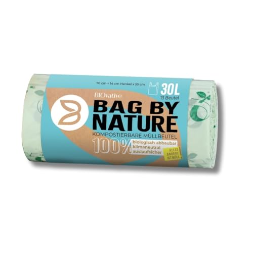 30L Biomüllbeutel mit Henkel: 39 Müllbeutel, Made in Germany, 100% kompostierbar und biologisch abbaubar in 6 Wochen, 100% klimaneutral, reißfeste Biobeutel, auch als 6L, 10L, 20L Bio Beutel 30L Biomüllbeutel mit Henkel: 39 Müllbeutel, Made in Germany, 100% kompostierbar und biologisch abbaubar in 6 Wochen, 100% klimaneutral, reißfeste Biobeutel, auch als 6L, 10L, 20L Bio Beutel von BIOvative PRODUCTS