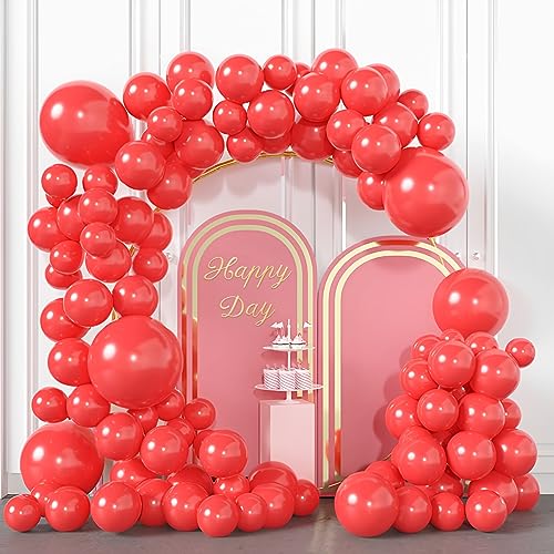 BIQIQI 113 Stück rote Luftballons, 18/12/10/5 Zoll Latex rote Ballonbogen-Girlanden-Set Dekoration für Party, Geburtstag, Babyparty, Feier, Hochzeit BIQIQI 113 Stück rote Luftballons, 18/12/10/5 Zoll Latex rote Ballonbogen-Girlanden-Set Dekoration für Party, Geburtstag, Babyparty, Feier, Hochzeit von BIQIQI