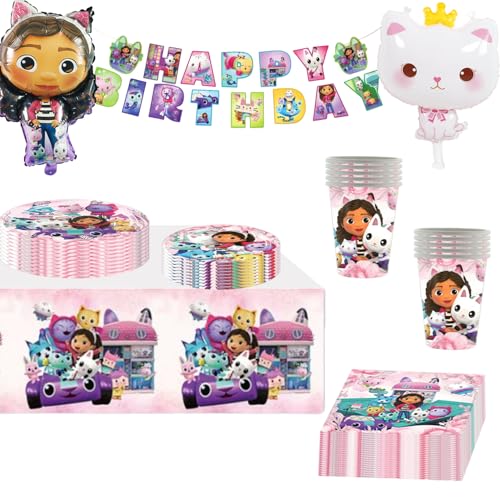 Gaby Cat Geburtstagsdekoration, Gabby Cat Geburtstags-Teller | Teller, Tischdecken, Tassen, Servietten, Banner, Geburtstagsballon|Geburtstagsdekorationen für Jungen und Mädchen Gaby Cat Geburtstagsdekoration, Gabby Cat Geburtstags-Teller | Teller, Tischdecken, Tassen, Servietten, Banner, Geburtstagsballon|Geburtstagsdekorationen für Jungen und Mädchen von BIRBANN