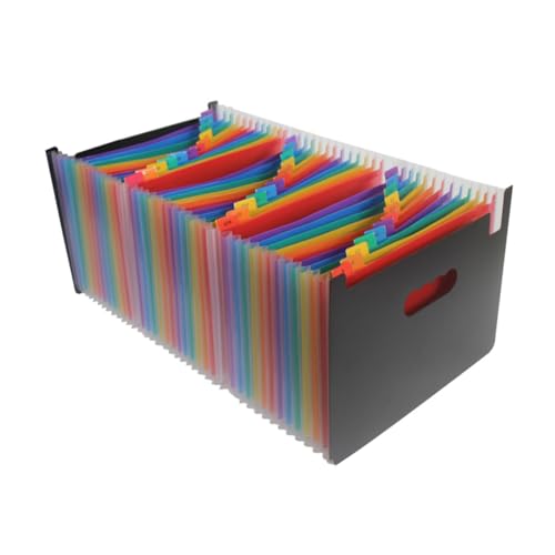 BIRJXVTO Dateiordner Multifunktionale PP-Mehrschicht-Organizer-Tasche for das Studentenbüro, Datentasche, bunt, Prüfungsunterlagenhalter, Ordner, Desktop-Organizer für Büro(220x33x23.5cm) von BIRJXVTO