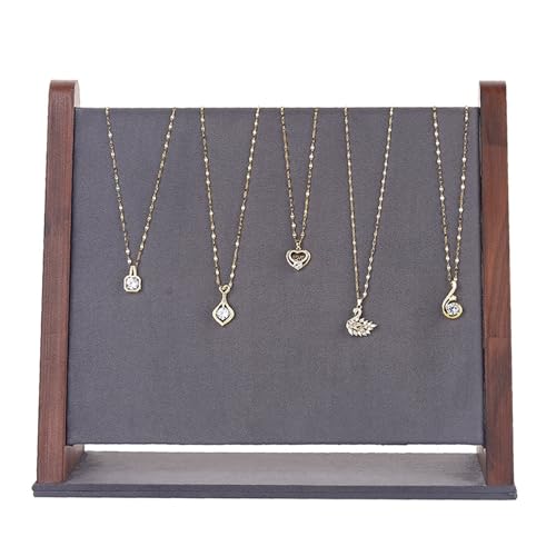 Schmuckständer Abgeschrägter Halskettenständer aus Walnussholz, Schmuckständer for den Schreibtisch, Aufbewahrung von Anhängern, Hängende Halskettenplatte, Schmuckständer Ohrring-Organizer(Grey) Schmuckständer Abgeschrägter Halskettenständer aus Walnussholz, Schmuckständer for den Schreibtisch, Aufbewahrung von Anhängern, Hängende Halskettenplatte, Schmuckständer Ohrring-Organizer(Grey) von BIRJXVTO