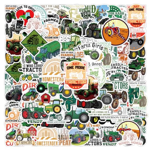BIRLOZA Traktor Sticker,60 Stück Sticker Fahrzeuge,Aufkleber Bagger Bauernhof,Auto Bagger-Aufkleber Baustelle,für Koffer Laptop Skateboard,Scrapbook Diy (4-8cm) Handy HüLle Sticke Tattoo von BIRLOZA