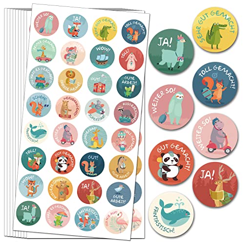 1600 Stück Tier Belohnungsaufkleber, 25mm Motivationsaufkleber für Kinder, 32 Muster Selbstklebende Lehrer Belohnung Aufkleber, Deutsch Belohnungssticker Reward Stickers Tieraufkleber für Lehrerbedarf 1600 Stück Tier Belohnungsaufkleber, 25mm Motivationsaufkleber für Kinder, 32 Muster Selbstklebende Lehrer Belohnung Aufkleber, Deutsch Belohnungssticker Reward Stickers Tieraufkleber für Lehrerbedarf von BIROYAL