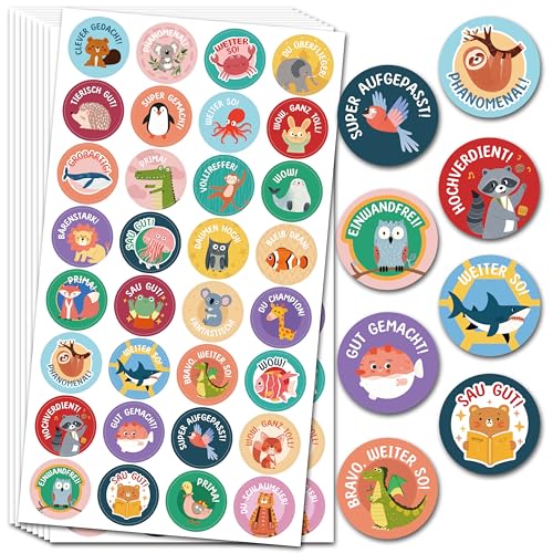 1600 Stück Tier Belohnungsaufkleber, 25mm Motivationsaufkleber für Kinder, 32 Muster Selbstklebende Lehrer Belohnung Aufkleber, Deutsch Belohnungssticker Reward Stickers Tieraufkleber für Lehrerbedarf 1600 Stück Tier Belohnungsaufkleber, 25mm Motivationsaufkleber für Kinder, 32 Muster Selbstklebende Lehrer Belohnung Aufkleber, Deutsch Belohnungssticker Reward Stickers Tieraufkleber für Lehrerbedarf von BIROYAL