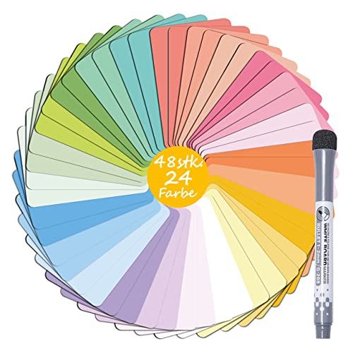 BIROYAL 48Stk Magnetstreifen Beschreibbar - 6X4cm Whiteboard Magnete zum Beschriften - Magnetschilder zum Beschriften für Magnettafel Kühlschrank Metallschrank - Whiteboard zubehör - inkl. 1 Marker BIROYAL 48Stk Magnetstreifen Beschreibbar - 6X4cm Whiteboard Magnete zum Beschriften - Magnetschilder zum Beschriften für Magnettafel Kühlschrank Metallschrank - Whiteboard zubehör - inkl. 1 Marker von BIROYAL