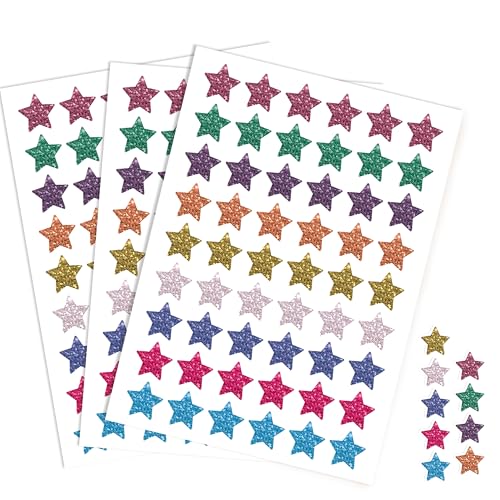 BIROYAL 864 Stück Stern Belohnungsaufkleber für Kinder, 23mm 9 Farben Sterne Scrapbook Stickers, Selbstklebende Dekorative Aufkleber für Scrapbooking, Album, Grußkarten, Basteln - Lehrerbedarf BIROYAL 864 Stück Stern Belohnungsaufkleber für Kinder, 23mm 9 Farben Sterne Scrapbook Stickers, Selbstklebende Dekorative Aufkleber für Scrapbooking, Album, Grußkarten, Basteln - Lehrerbedarf von BIROYAL