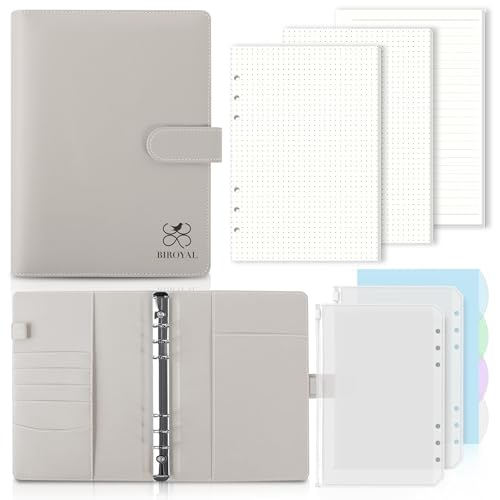 BIROYAL A5 Ringbuch, Ringbuch A5 Nachfüllbar, Leder Notizbuch Binder Mit 135 Blätter Nachfüllpapier Und Bindertaschen, Notebook a5 Für Schulnotizen Reisetagebücher und Organizer BIROYAL A5 Ringbuch, Ringbuch A5 Nachfüllbar, Leder Notizbuch Binder Mit 135 Blätter Nachfüllpapier Und Bindertaschen, Notebook a5 Für Schulnotizen Reisetagebücher und Organizer von BIROYAL