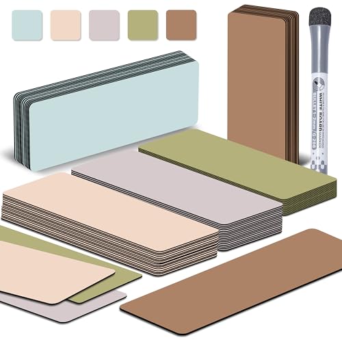 BIROYAL 25 Stk Magnetetiketten beschreibbar (11x4cm) - Magnete zum Beschriften 5 Farben - beschreibbare Magnete für Kühlschrank, Whiteboard, Tafel & Kanban Board - Magnetschilder zum Beschriften BIROYAL 25 Stk Magnetetiketten beschreibbar (11x4cm) - Magnete zum Beschriften 5 Farben - beschreibbare Magnete für Kühlschrank, Whiteboard, Tafel & Kanban Board - Magnetschilder zum Beschriften von BIROYAL