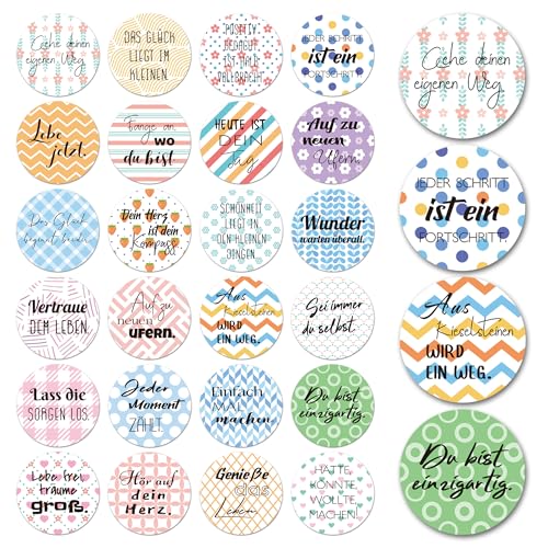 BIROYAL Sprüche Aufkleber Deutsch - 120 Stk 4 cm Sticker Sprüche mit 24 Positiven Sprüchen - Motivationssticker 10 Seiten - Inspirierende Motivationsaufkleber für Laptop, Geschenk, Umschlag, Scrapbook BIROYAL Sprüche Aufkleber Deutsch - 120 Stk 4 cm Sticker Sprüche mit 24 Positiven Sprüchen - Motivationssticker 10 Seiten - Inspirierende Motivationsaufkleber für Laptop, Geschenk, Umschlag, Scrapbook von BIROYAL